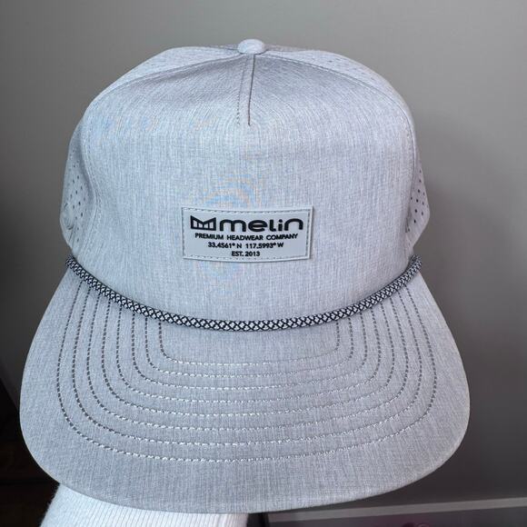 Melin Coronado Hydro Snapback Hat - Heather Grey/Light Grey - Rope Hat - Picture 2 of 10